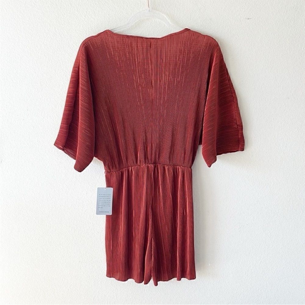 ASOS Miss Guided Rust Pleated Romper - Picture 5 of 12